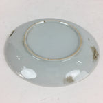 Japanese Porcelain Small Plate Vtg White Plum Blossom Hand Drawn Picture PY40