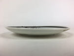 Japanese Porcelain Small Plate Vtg White Plum Blossom Hand Drawn Picture PY40