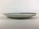Japanese Porcelain Small Plate Vtg White Plum Blossom Hand Drawn Picture PY40