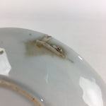 Japanese Porcelain Small Plate Vtg White Plum Blossom Hand Drawn Picture PY40