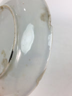 Japanese Porcelain Small Plate Vtg White Plum Blossom Hand Drawn Picture PY41