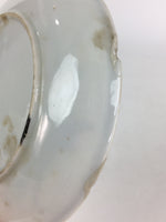 Japanese Porcelain Small Plate Vtg White Plum Blossom Hand Drawn Picture PY41