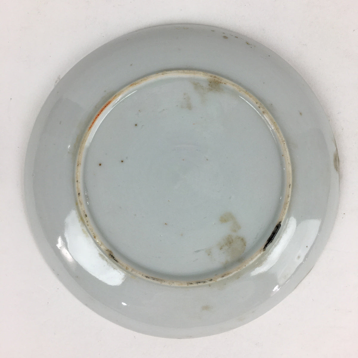 Japanese Porcelain Small Plate Vtg White Plum Blossom Hand Drawn Picture PY41