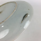 Japanese Porcelain Small Plate Vtg White Plum Blossom Hand Drawn Picture PY43
