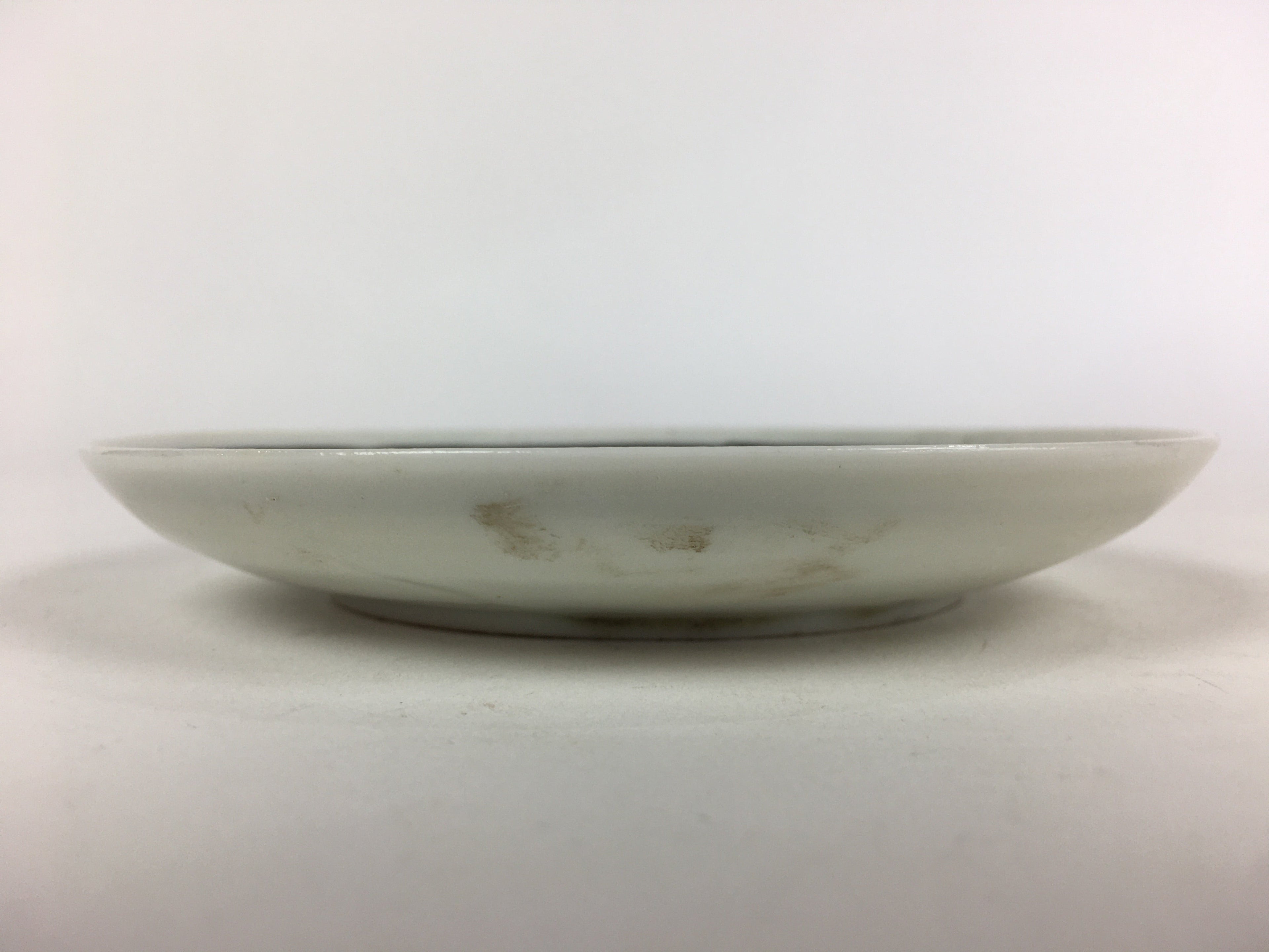 Japanese Porcelain Small Plate Vtg White Plum Blossom Hand Drawn Picture PY43