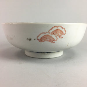 Japanese Porcelain Snack Bowl Kashiki Tea Ceremony Vtg Crane Kanji Tree PT484