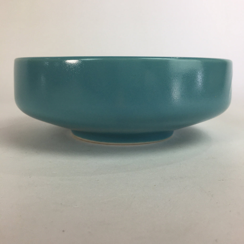 Japanese Porcelain Snack Bowl Kashiki Vtg Pottery Light Blue Round Bamboo PP569