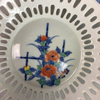 Japanese Porcelain Snack Bowl Nabeshima Vtg Kashiki Blue White Tea Ceremony PP12