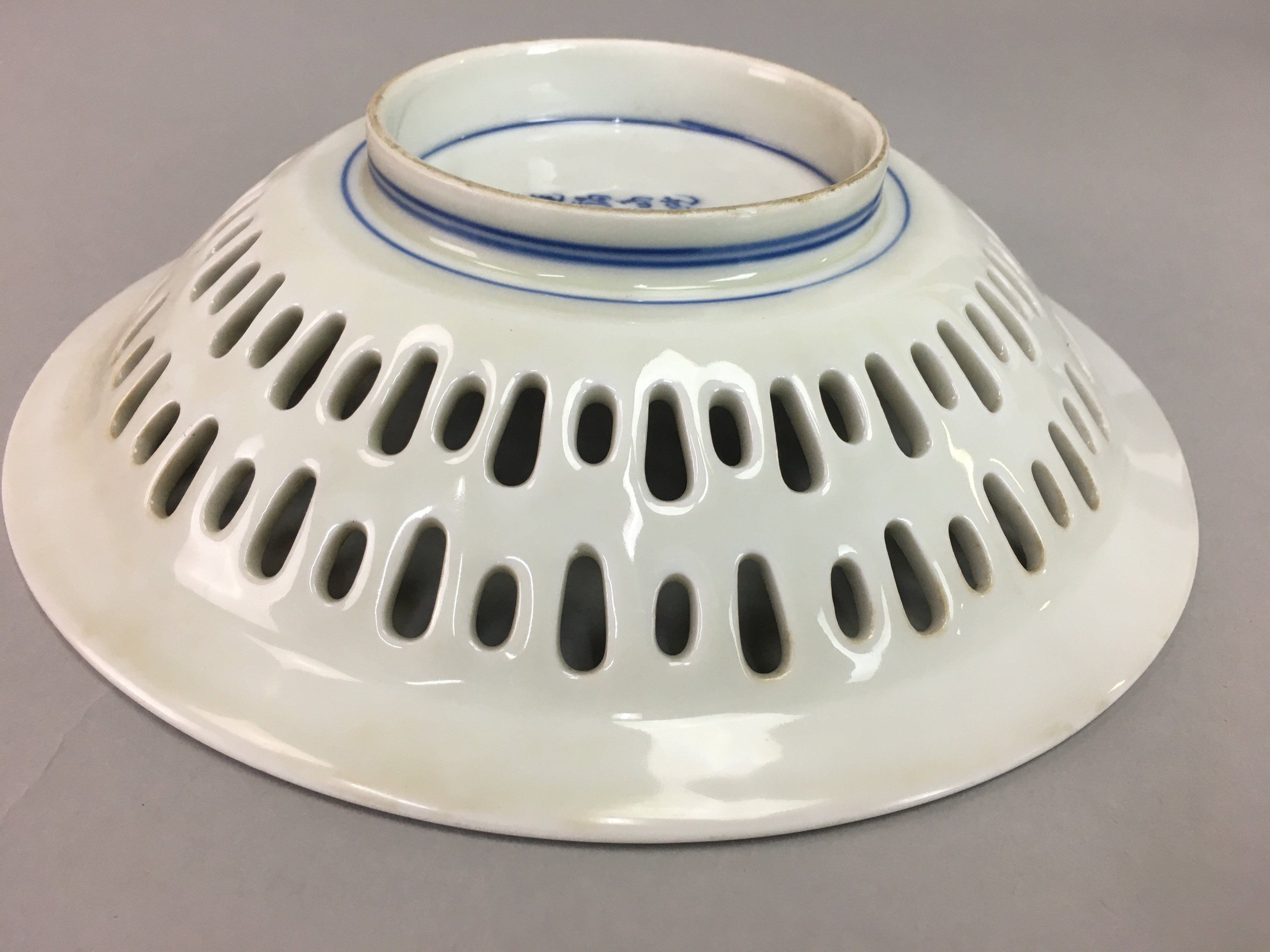 Japanese Porcelain Snack Bowl Nabeshima Vtg Kashiki Blue White Tea Ceremony PP12