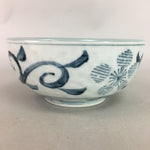 Japanese Porcelain Snack Bowl Vtg Kashiki Blue White Sometsuke Tea Ceremony PP6