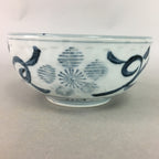 Japanese Porcelain Snack Bowl Vtg Kashiki Blue White Sometsuke Tea Ceremony PP7