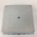 Japanese Porcelain Sometsuke Plate Vtg Tachikichi Square Boxed Birds PX591