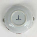 Japanese Porcelain Soup Bowl Vtg Tachikichi Round Handles Flower PP926