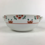 Japanese Porcelain Soup Bowl Vtg Tachikichi Round Handles Flower PP927