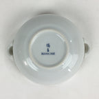 Japanese Porcelain Soup Bowl Vtg Tachikichi Round Handles Flower PP927
