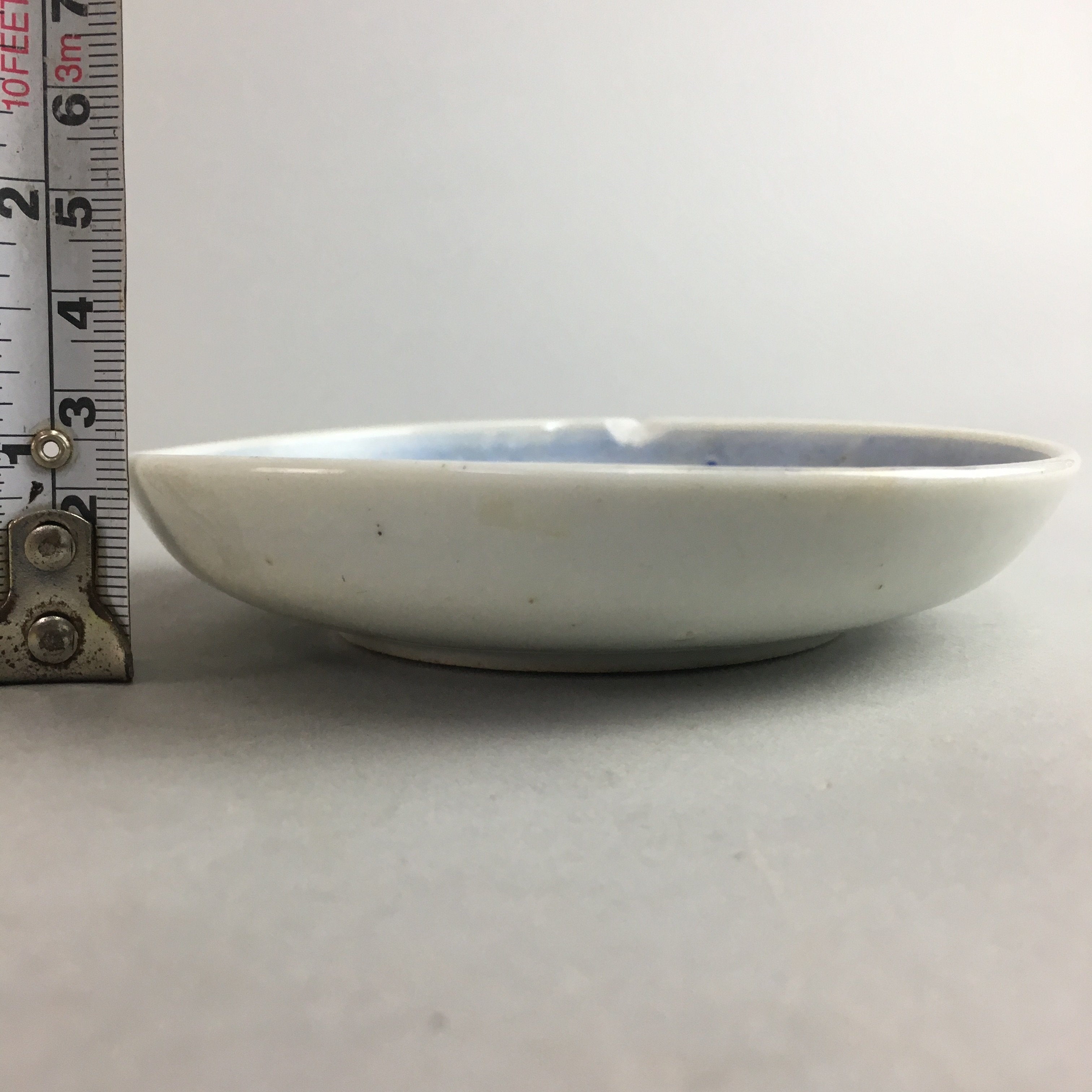 Japanese Porcelain Soy Sauce Dipping Vtg Kozara Dish Plate 7 Gods Sushi PT234