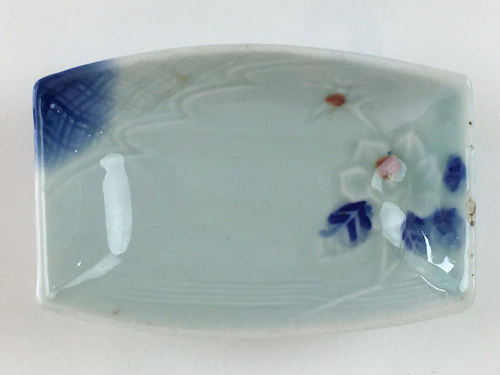 Japanese Porcelain Soy Sauce Small Plate Vtg Kozara Flower Sushi PY121