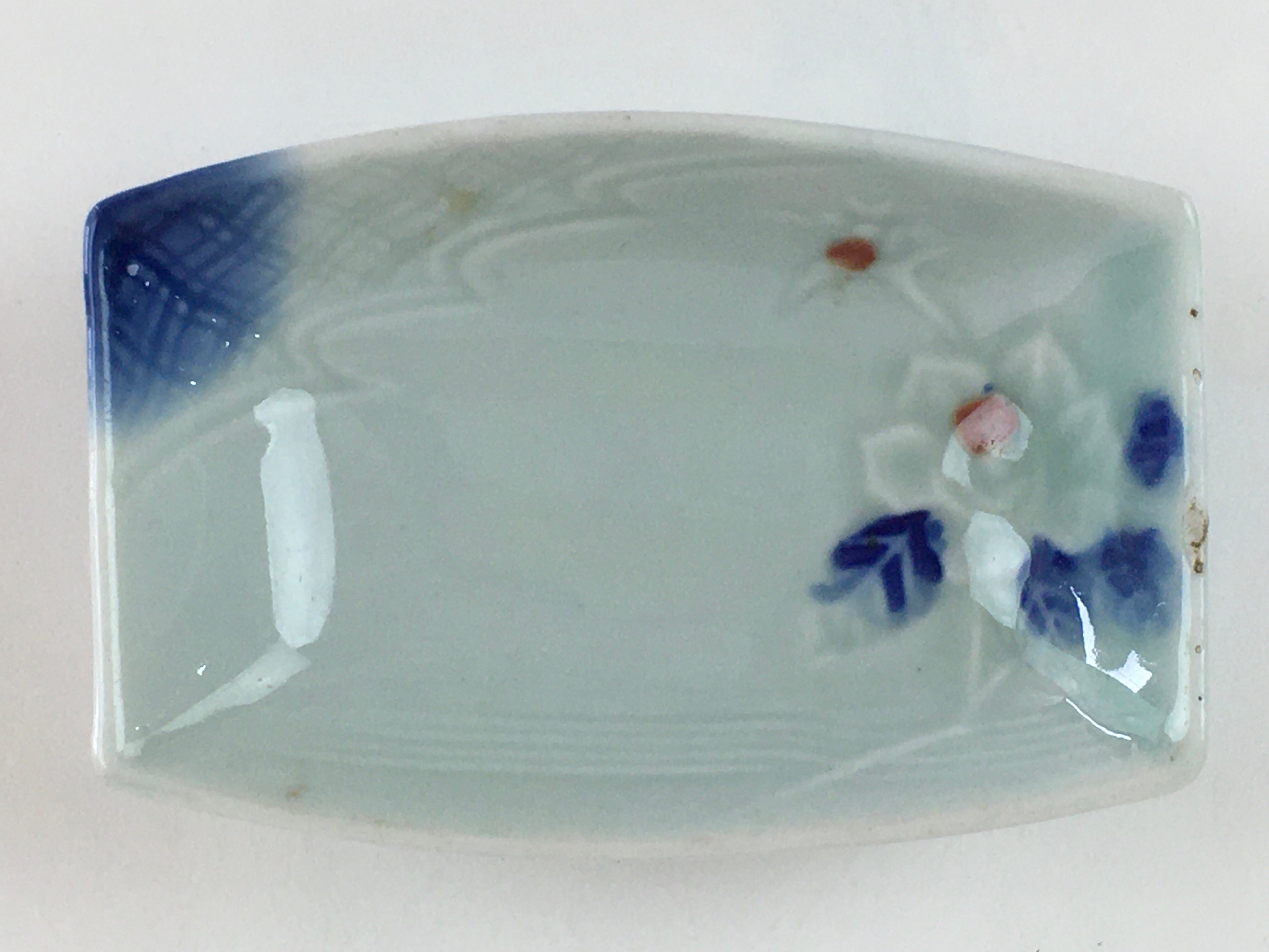 Japanese Porcelain Soy Sauce Small Plate Vtg Kozara Flower Sushi PY121