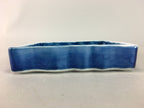 Japanese Porcelain Square Plate Vtg Kozara Blue Green Pink Floral Design QT46