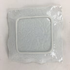 Japanese Porcelain Square Plate Vtg Pink Flower Crumpled Design Kozara QT118