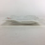 Japanese Porcelain Square Plate Vtg Pink Flower Crumpled Design Kozara QT118