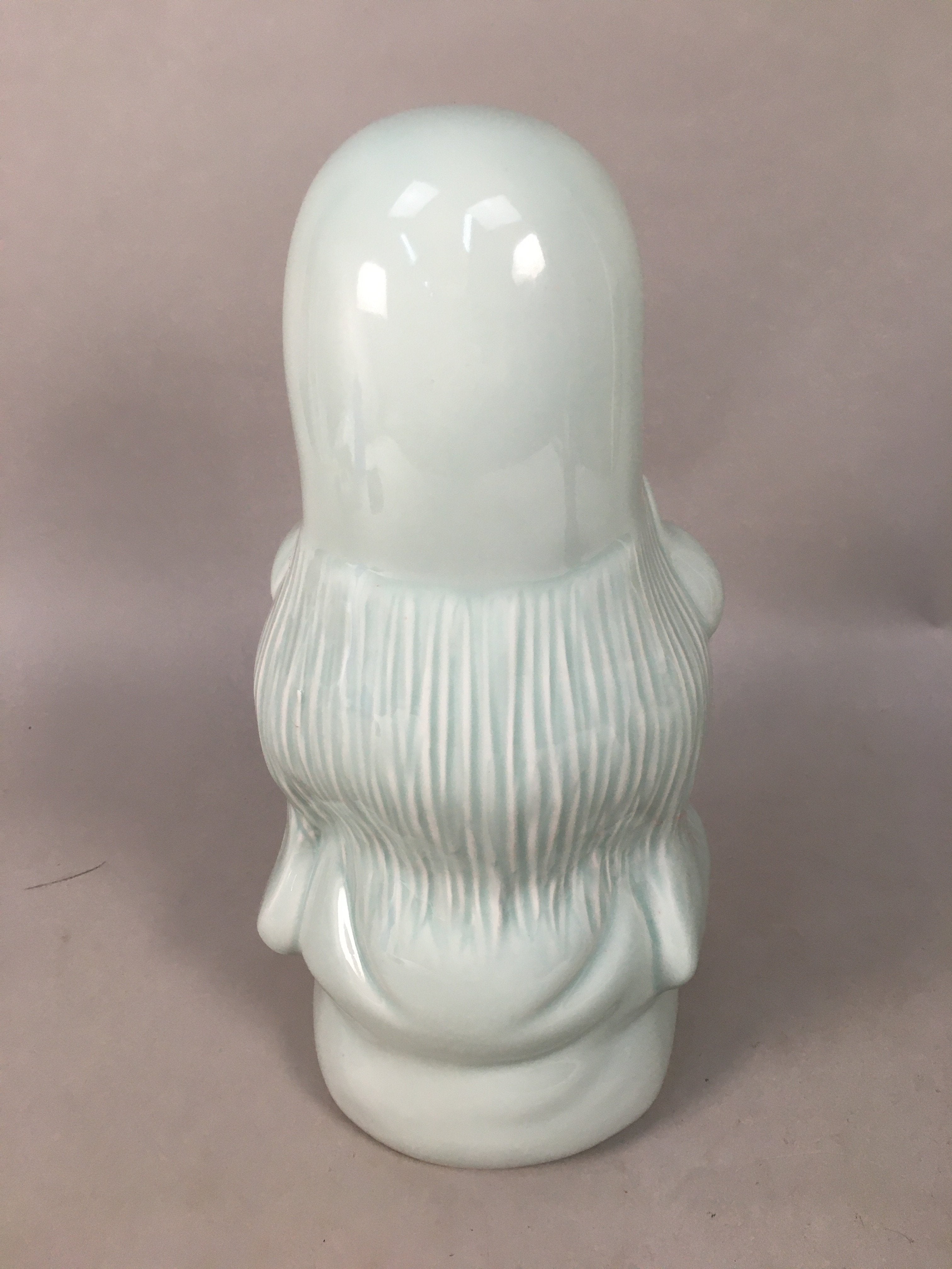 Japanese Porcelain Statue Fukurokuju Vtg 7 Gods Good Fortune Celadon BD602