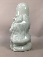 Japanese Porcelain Statue Fukurokuju Vtg 7 Gods Good Fortune Celadon BD602