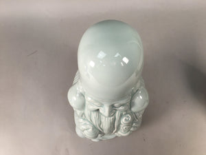 Japanese Porcelain Statue Fukurokuju Vtg 7 Gods Good Fortune Celadon BD602