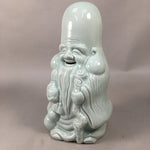 Japanese Porcelain Statue Fukurokuju Vtg 7 Gods Good Fortune Celadon BD602