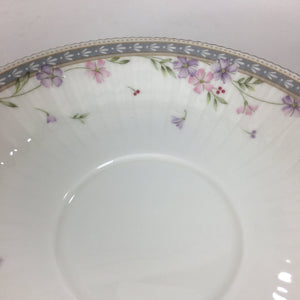 Japanese Porcelain Tea Cup Saucer Vtg Narumi Bone China Flower Pattern QT122
