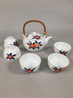 Japanese Porcelain Tea Set Arita ware Cup Pot Vtg Yunomi Kyusu Sencha PX533