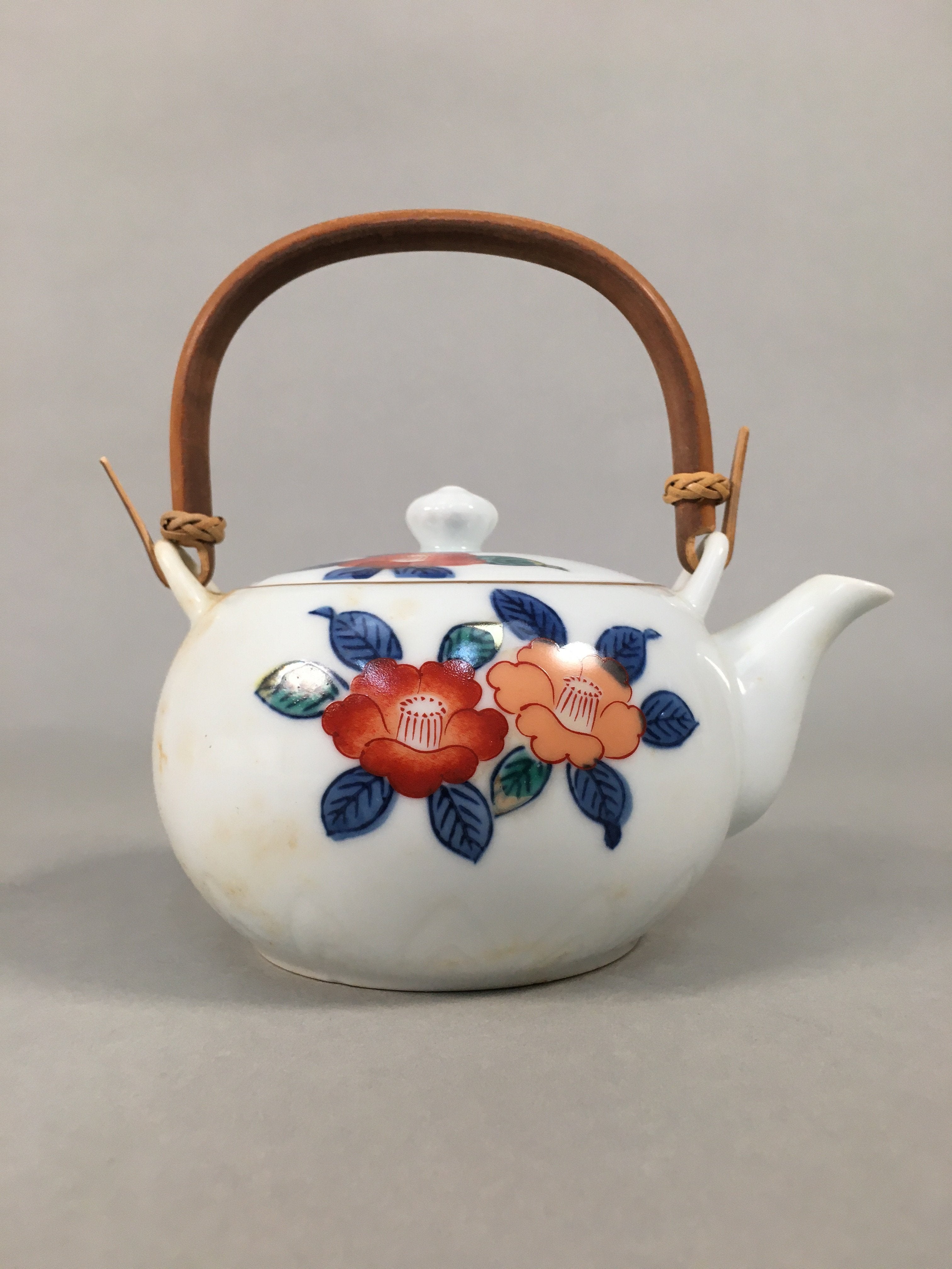 Japanese Porcelain Tea Set Arita ware Cup Pot Vtg Yunomi Kyusu Sencha PX533