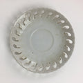 Japanese Porcelain Teacup Coffee Cup Saucer Vtg Embossed Lace Hollow PY57