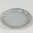 Japanese Porcelain Teacup Coffee Cup Saucer Vtg Embossed Lace Hollow PY58