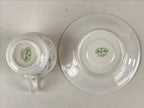 Japanese Porcelain Teacup Mug Saucer Set Vtg Nagoya Ceramic Japan Flower PY248