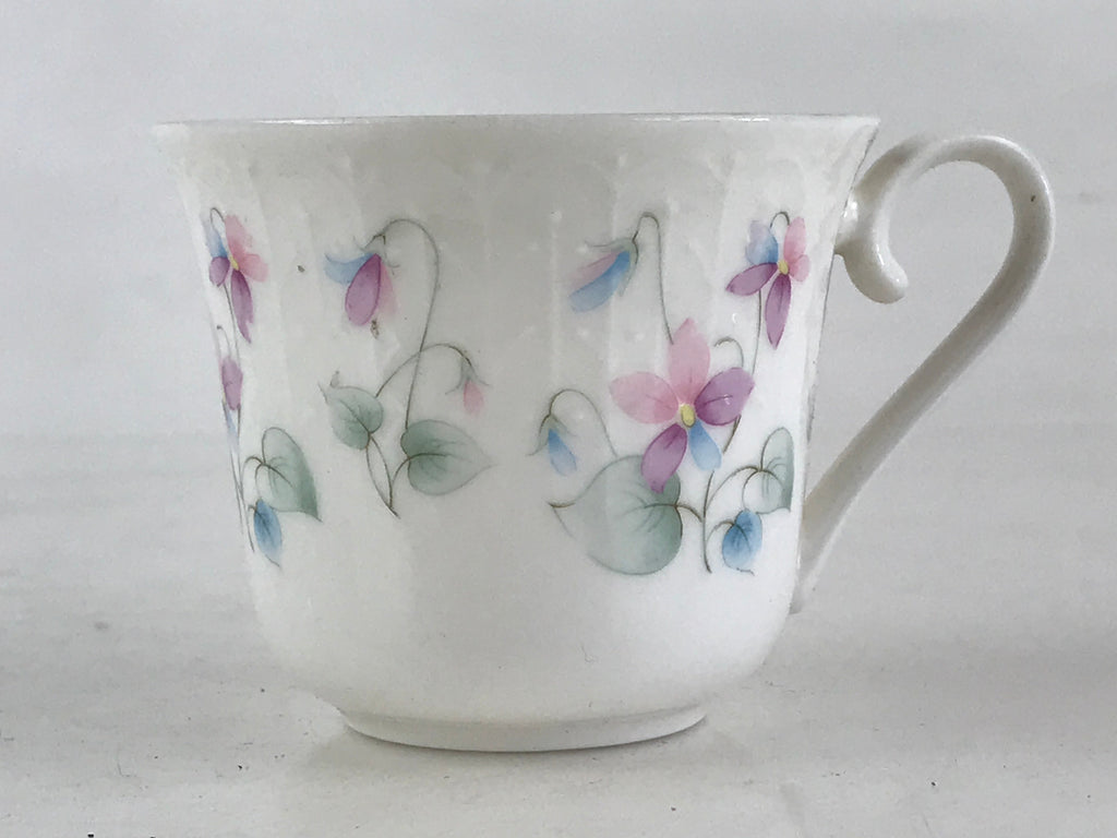 Japanese Porcelain Teacup Mug Saucer Set Vtg Nagoya Ceramic Japan Flower PY248