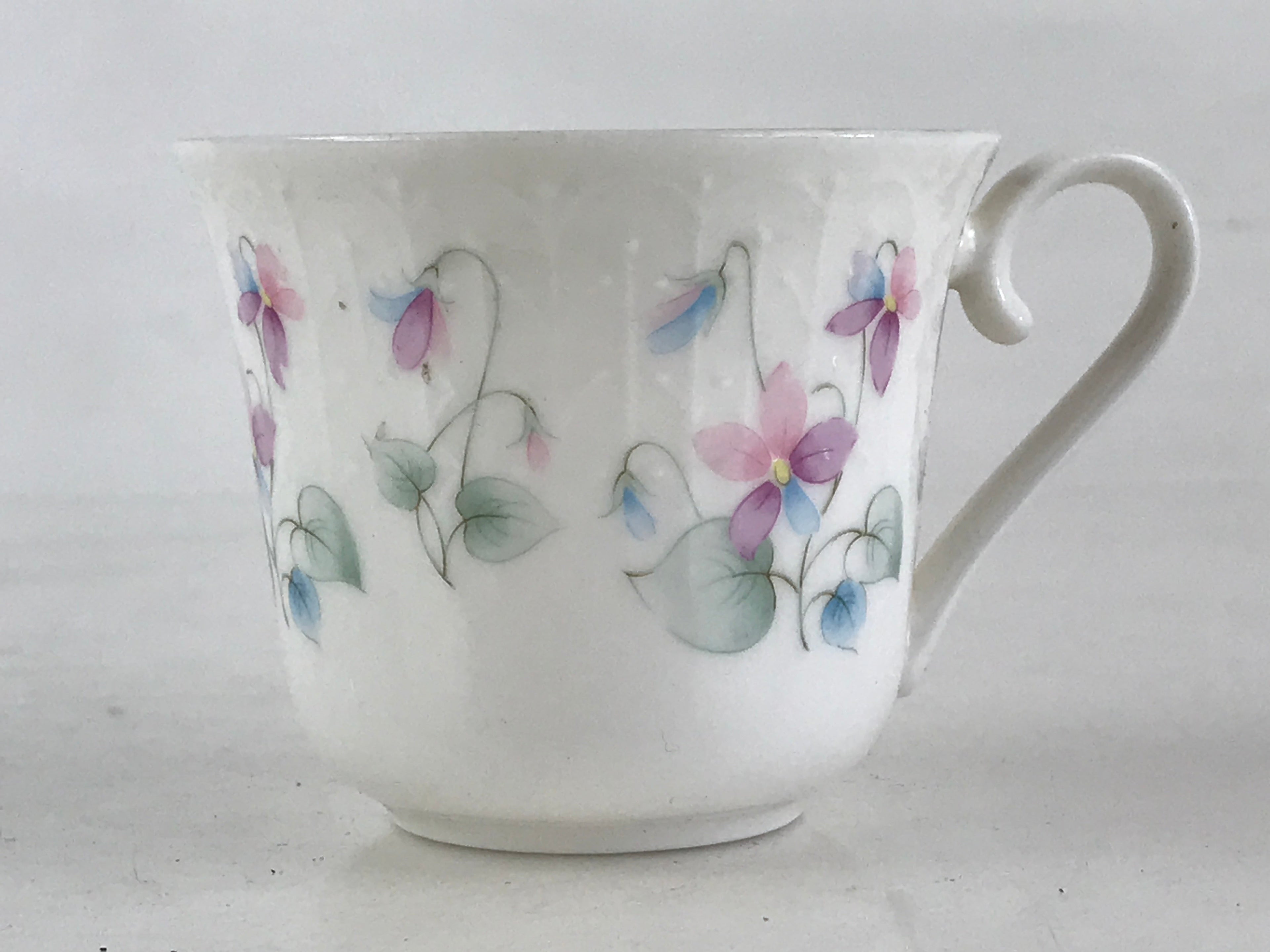 Japanese Porcelain Teacup Mug Saucer Set Vtg Nagoya Ceramic Japan Flower PY248