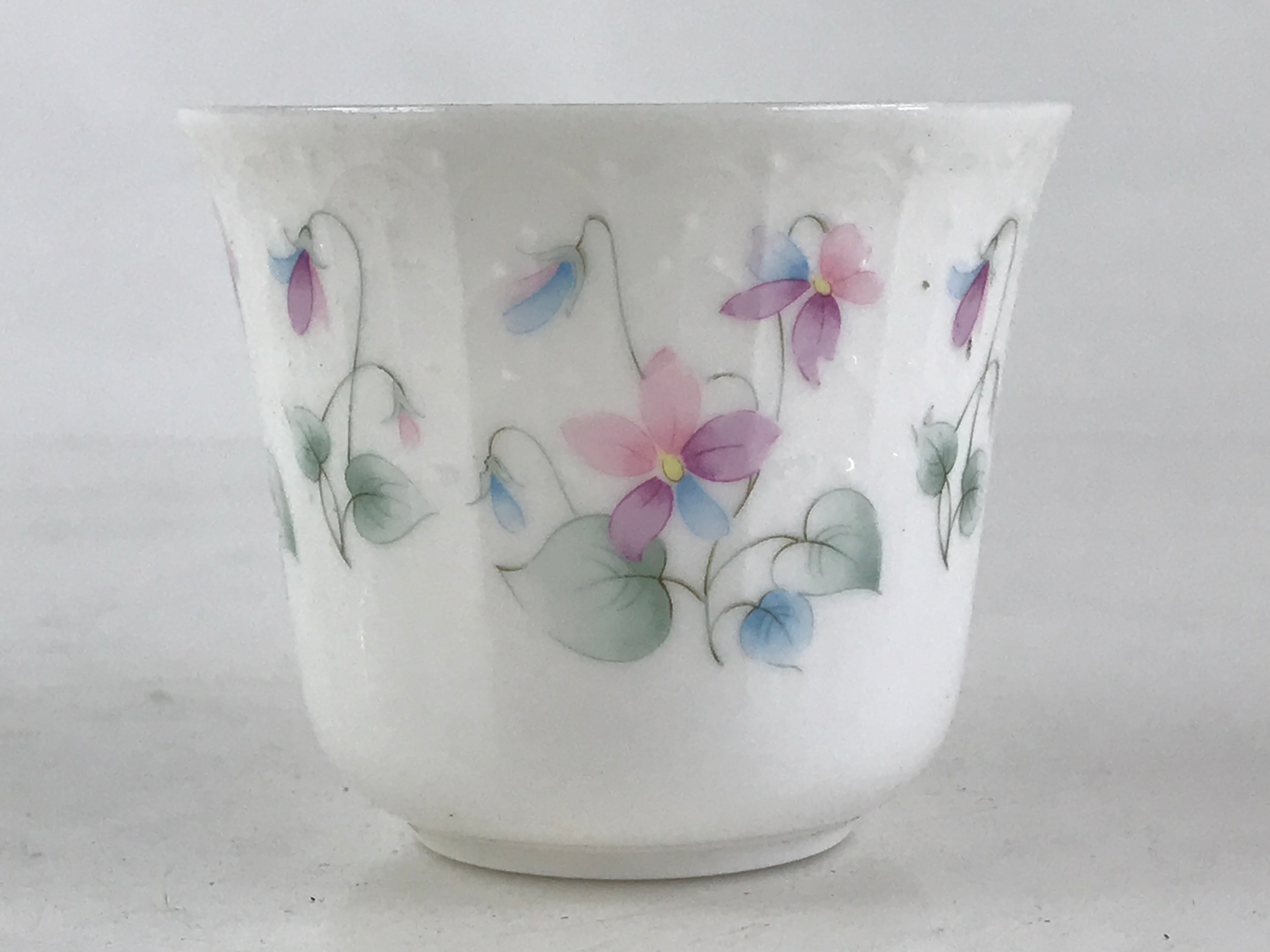 Japanese Porcelain Teacup Mug Saucer Set Vtg Nagoya Ceramic Japan Flower PY248
