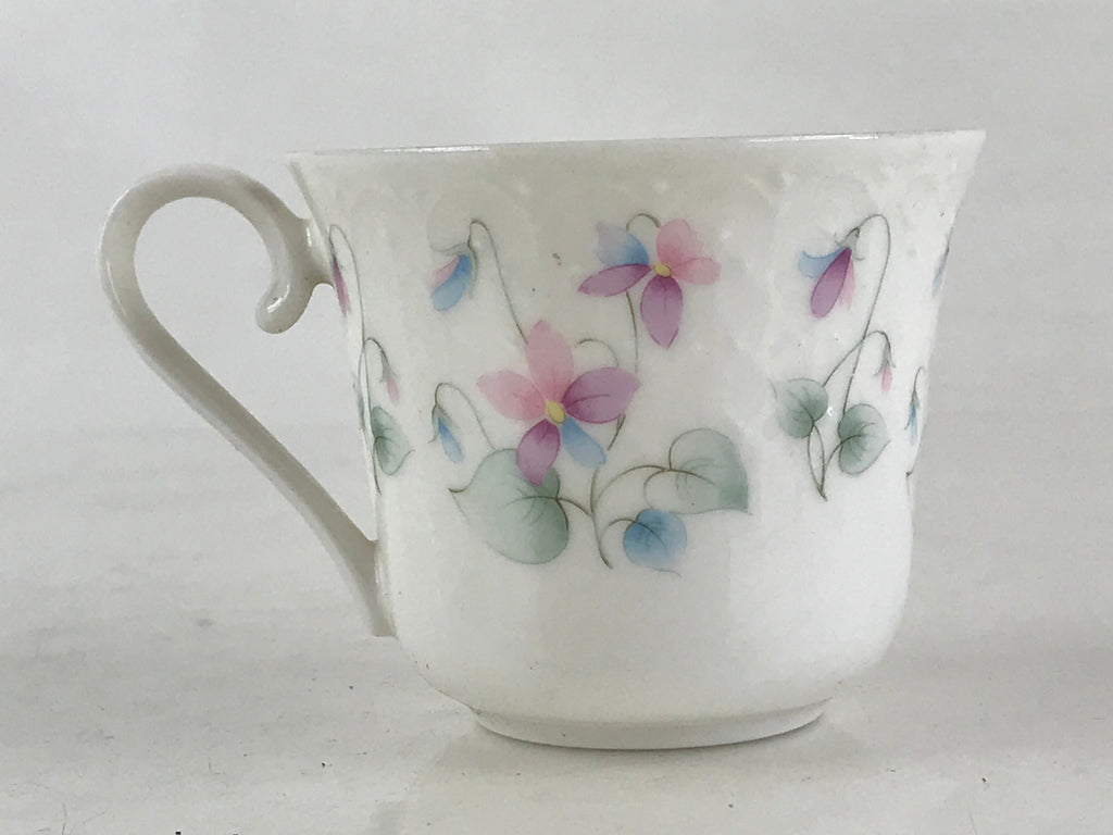 Japanese Porcelain Teacup Mug Saucer Set Vtg Nagoya Ceramic Japan Flower PY248