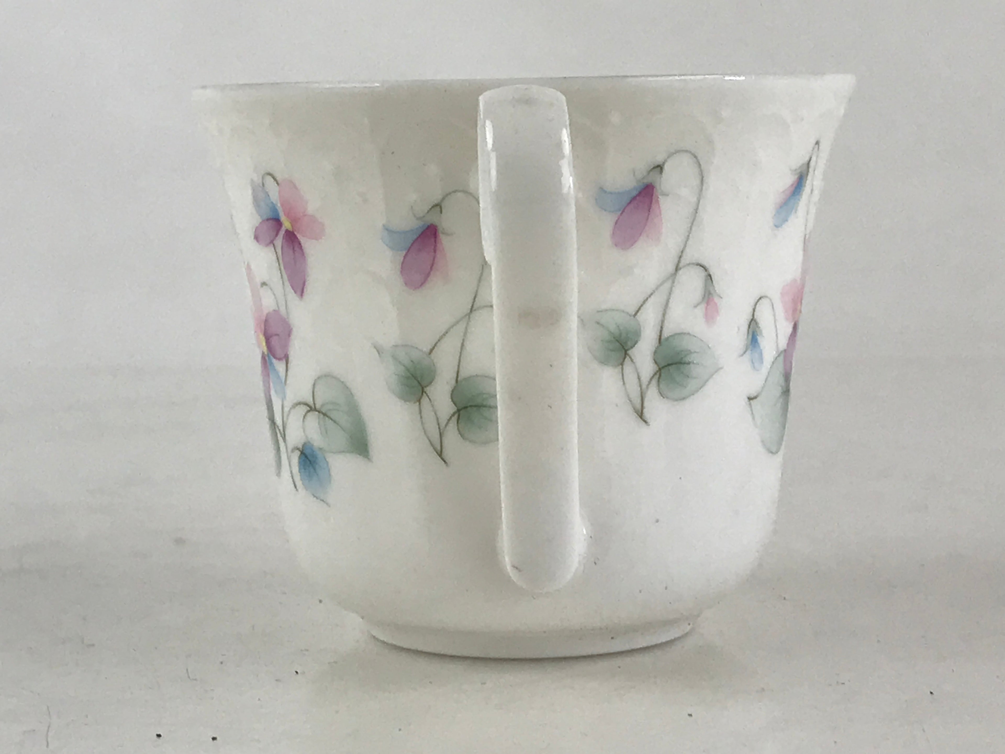 Japanese Porcelain Teacup Mug Saucer Set Vtg Nagoya Ceramic Japan Flower PY248