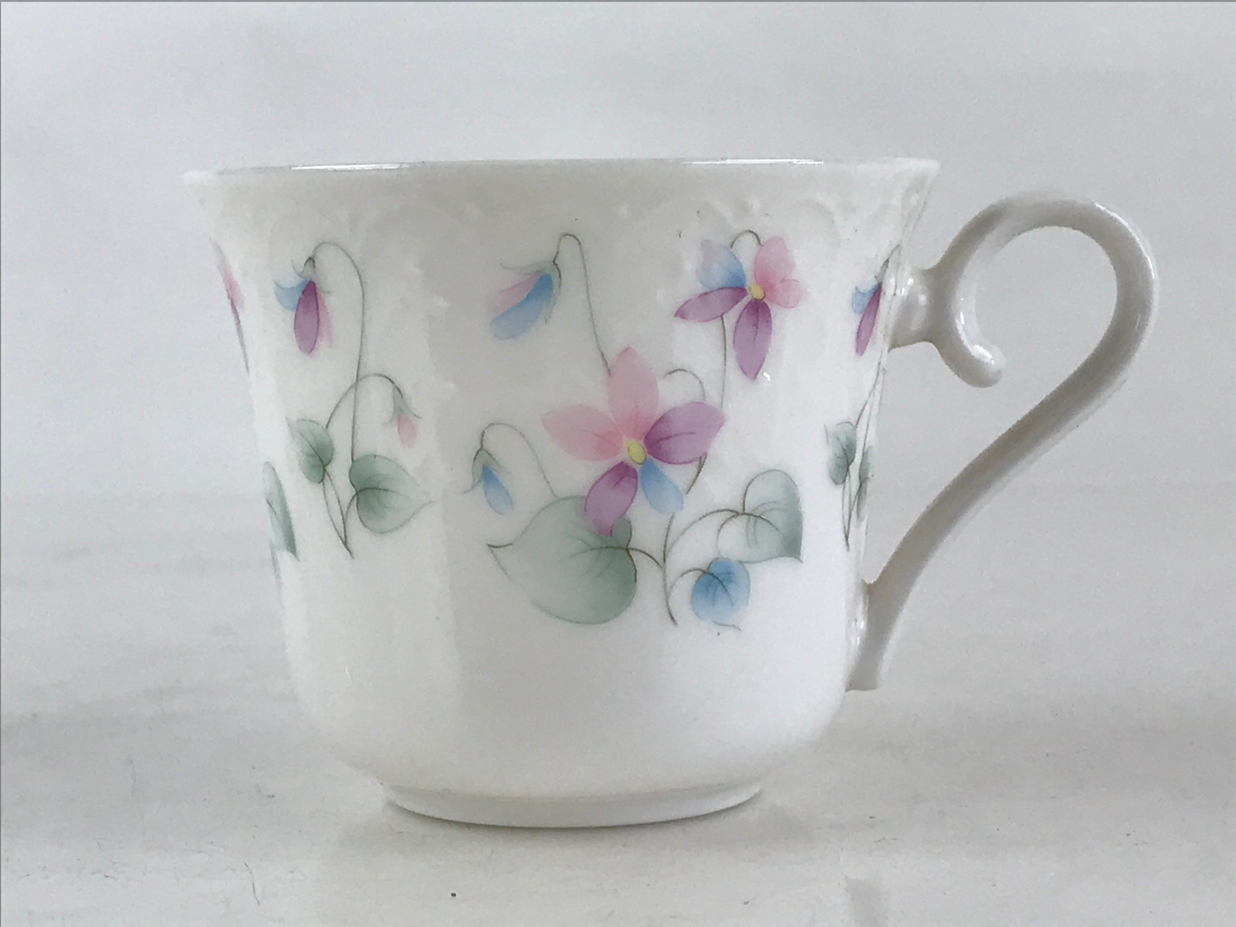 Japanese Porcelain Teacup Mug Saucer Set Vtg Nagoya Ceramic Japan Flower PY249