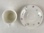 Japanese Porcelain Teacup Mug Saucer Set Vtg Nagoya Ceramic Japan Flower PY250