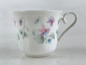 Japanese Porcelain Teacup Mug Saucer Set Vtg Nagoya Ceramic Japan Flower PY250