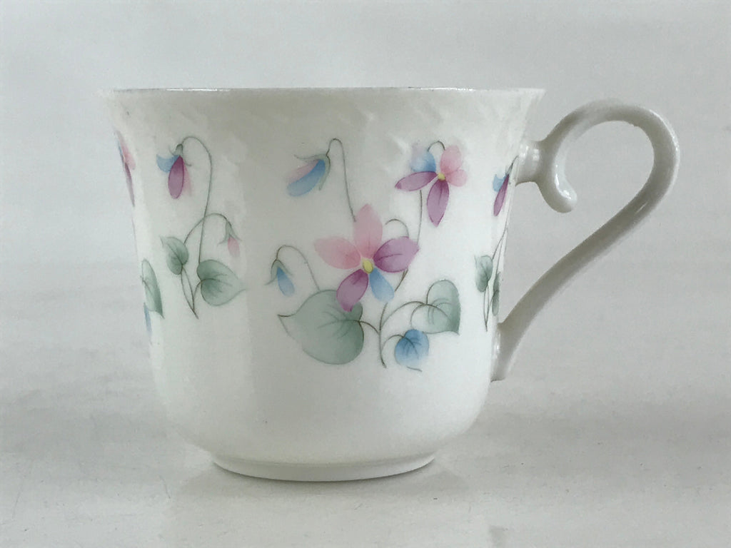Japanese Porcelain Teacup Mug Saucer Set Vtg Nagoya Ceramic Japan Flower PY251