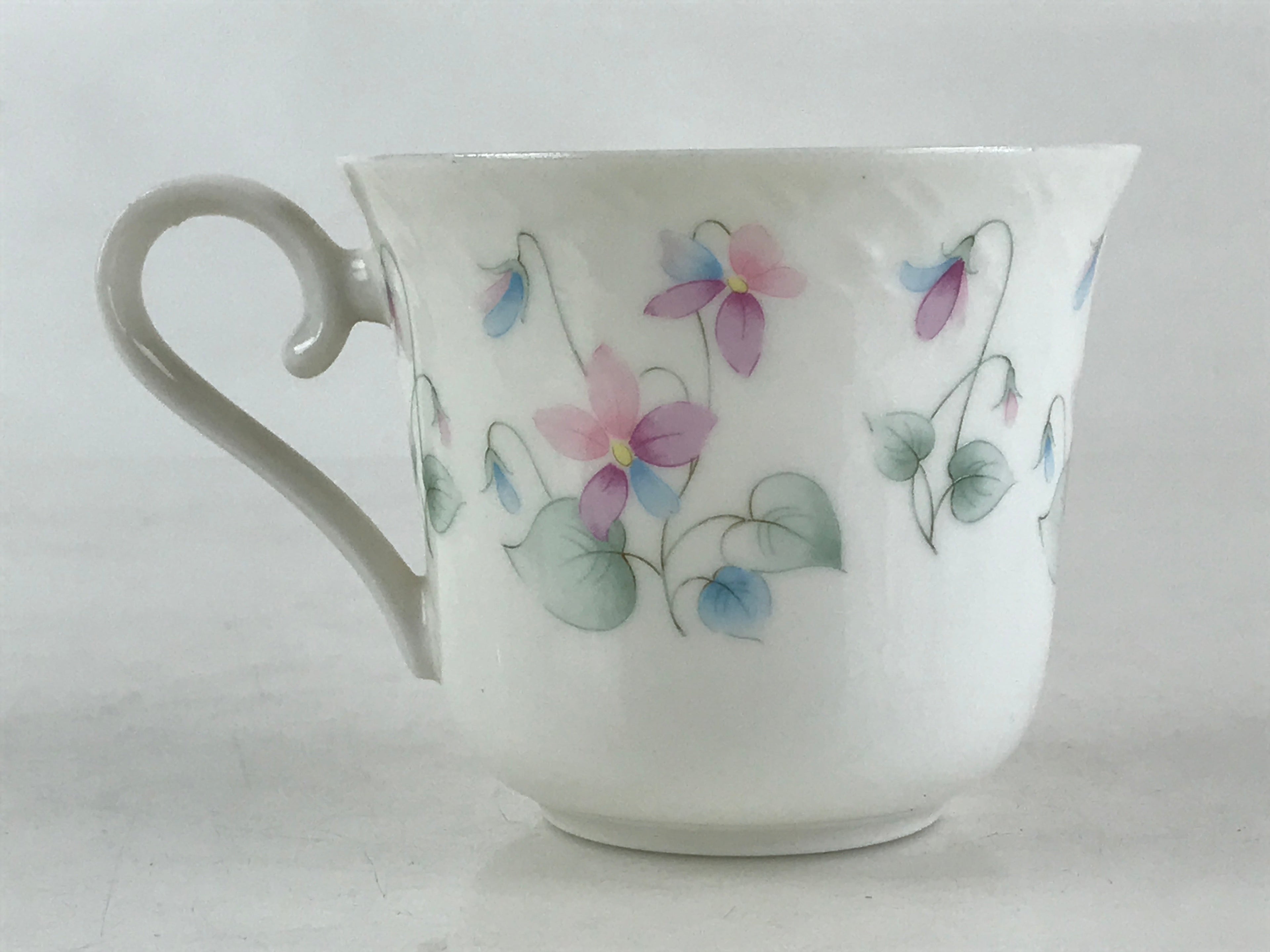 Japanese Porcelain Teacup Mug Saucer Set Vtg Nagoya Ceramic Japan Flower PY251