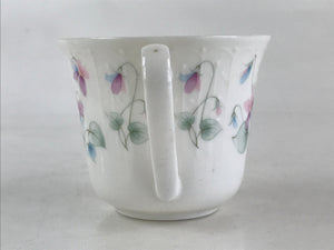 Japanese Porcelain Teacup Mug Saucer Set Vtg Nagoya Ceramic Japan Flower PY252