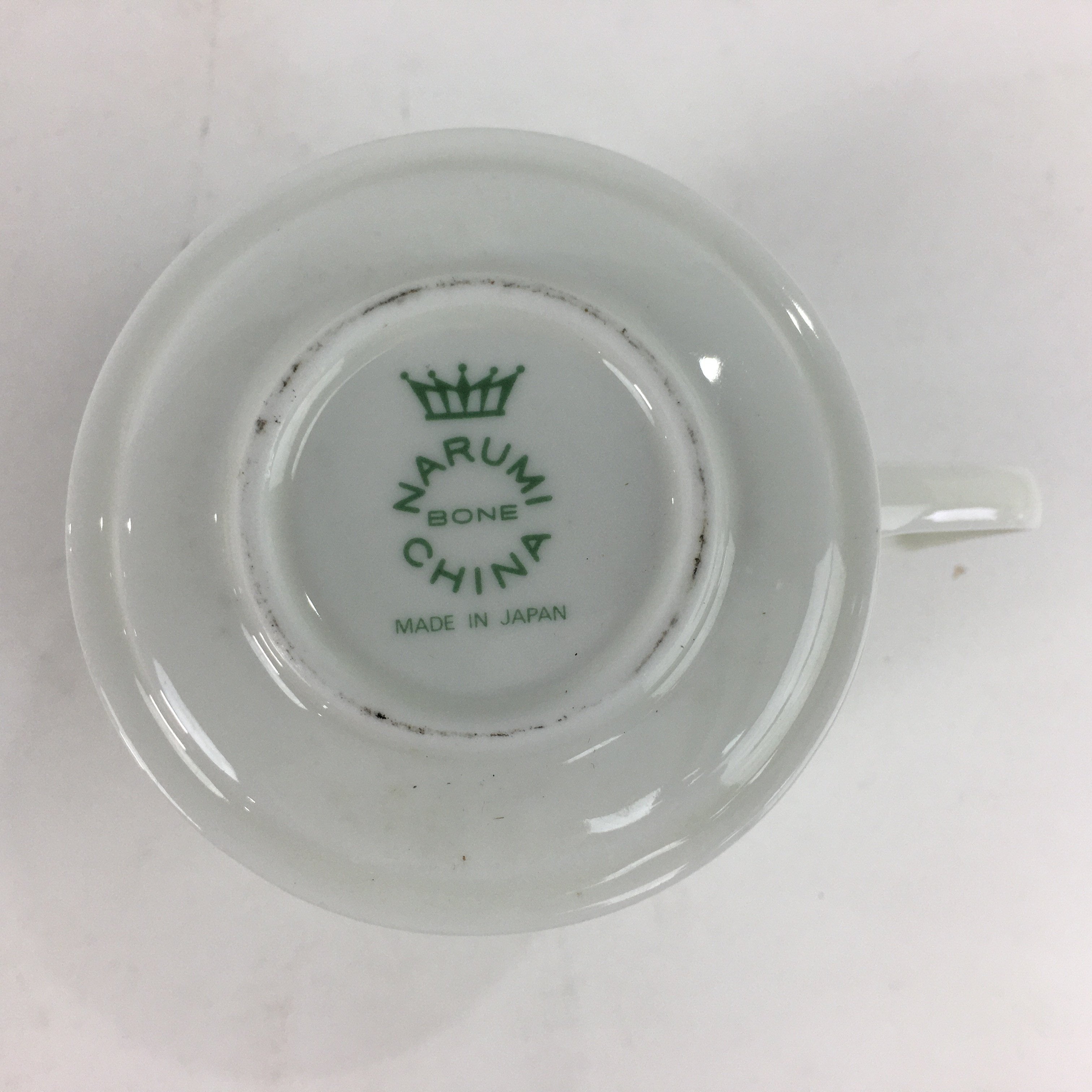 Japanese Porcelain Teacup Mug Saucer Set Vtg Narumi Bone China Flower PP679
