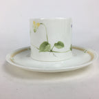 Japanese Porcelain Teacup Mug Saucer Set Vtg Narumi Bone China Flower PP679
