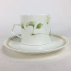 Japanese Porcelain Teacup Mug Saucer Set Vtg Narumi Bone China Flower PP679