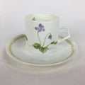Japanese Porcelain Teacup Mug Saucer Set Vtg Narumi Bone China Flower PP679